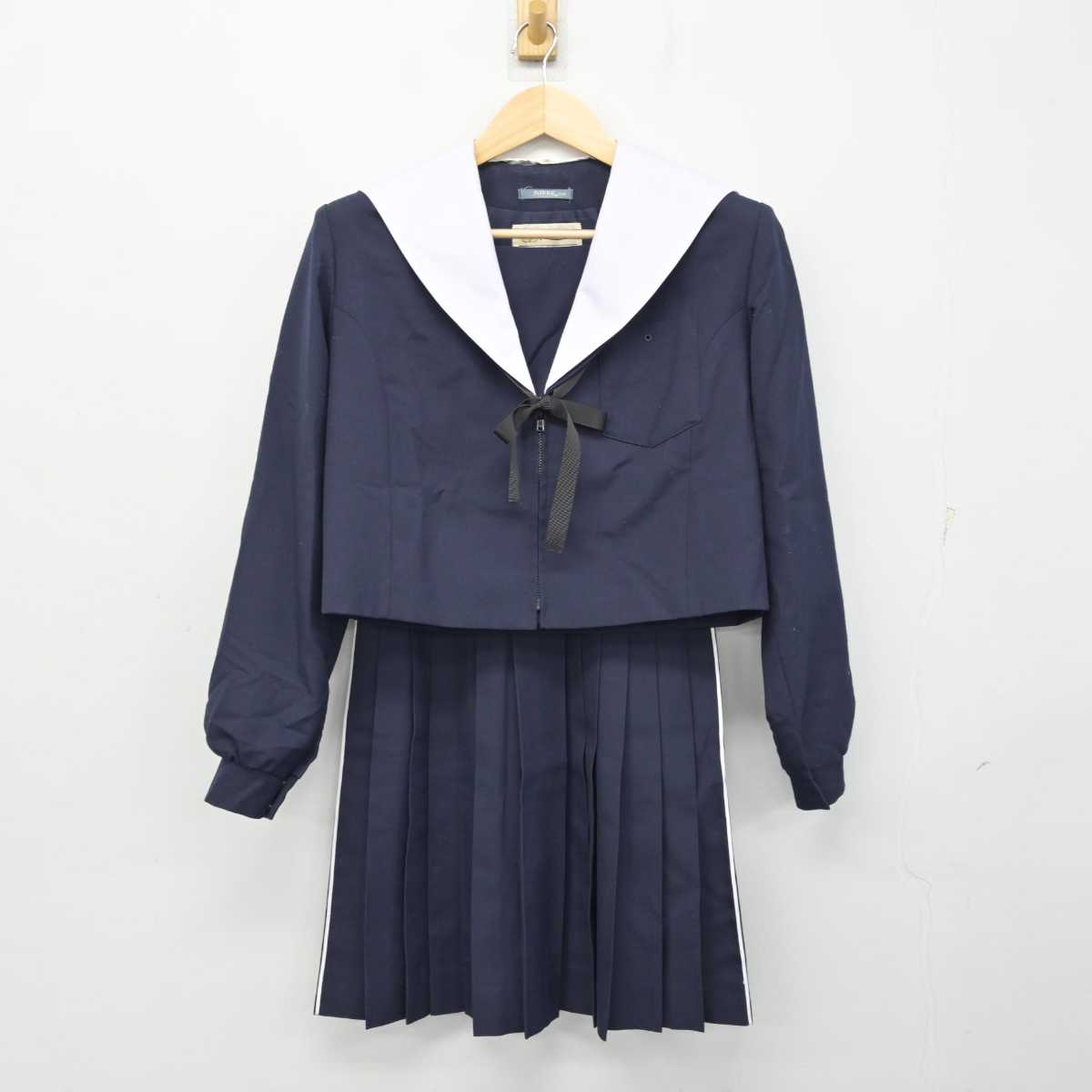 【中古】愛知県 菊里高等学校 女子制服 3点 (セーラー服・スカート) sf058004