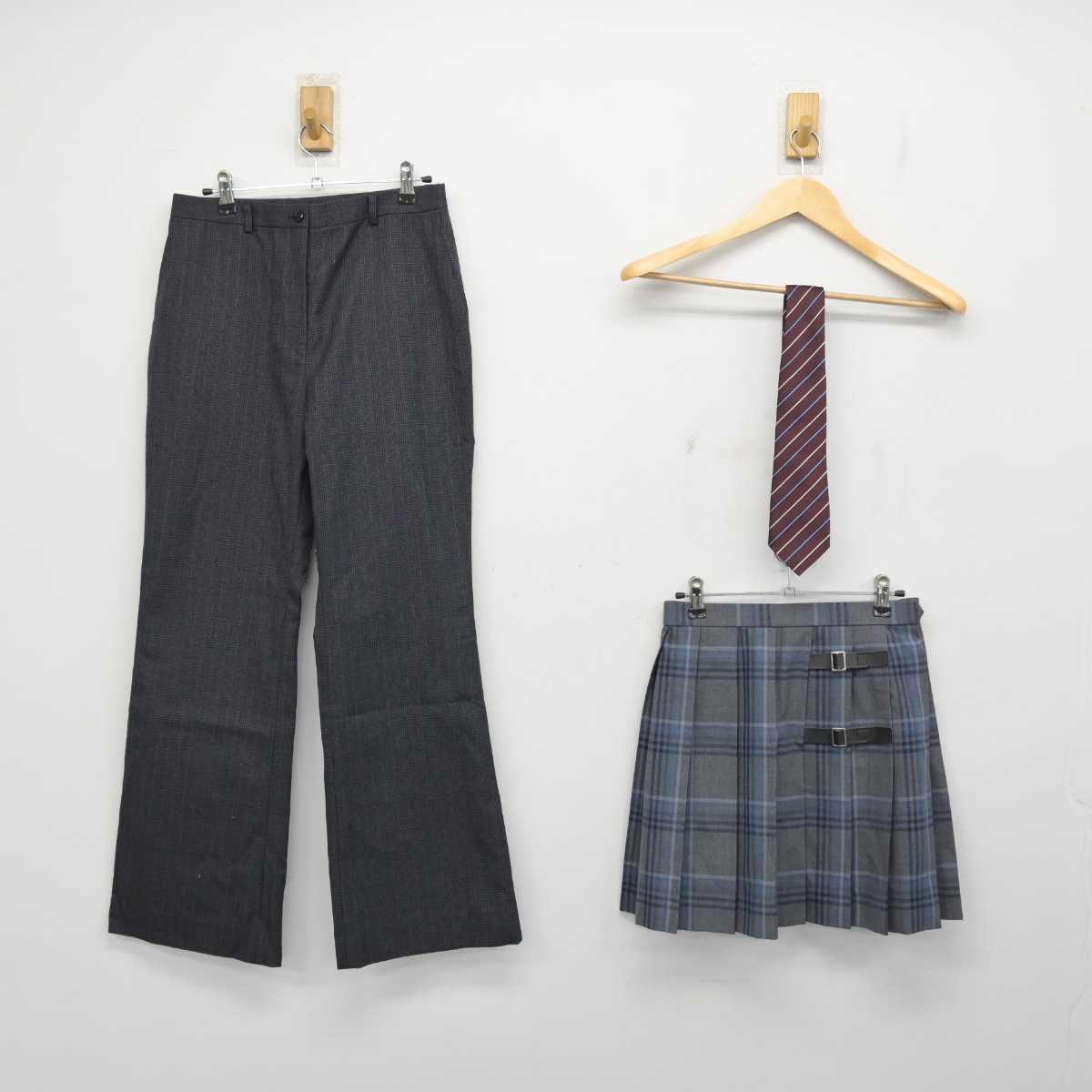 【中古】神奈川県 相原高等学校 女子制服 3点 (スカート・ズボン) sf058017