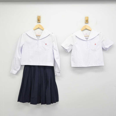 【中古】兵庫県 姫路東高等学校 女子制服 3点 (セーラー服・スカート) sf058022