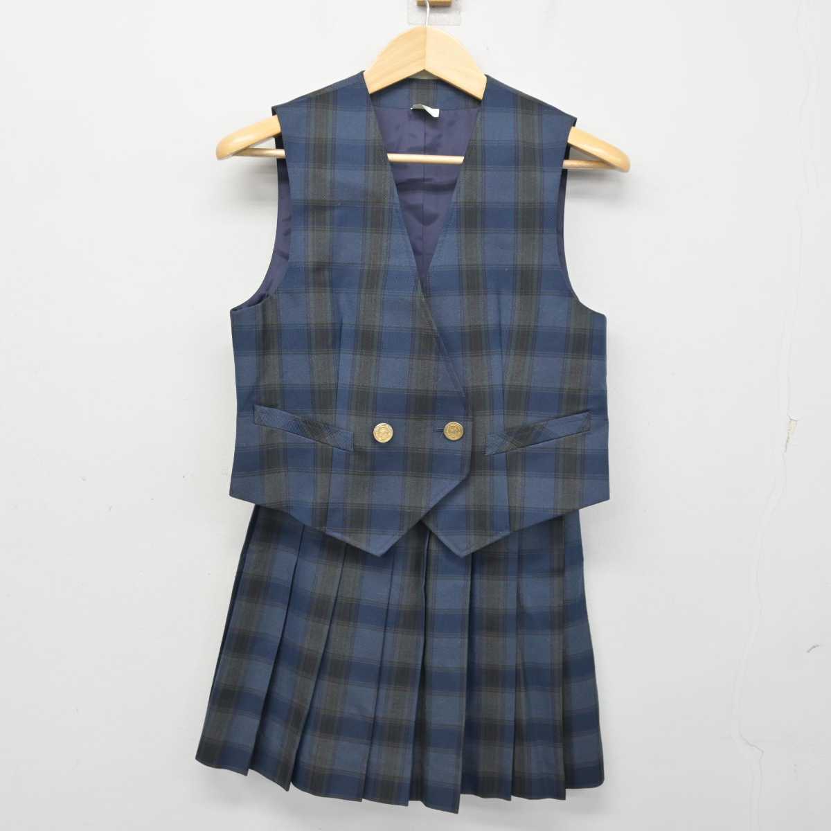 【中古】埼玉県 入間向陽高等学校 女子制服 3点 (ブレザー・ベスト・スカート) sf058030