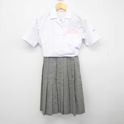 【中古】福岡県 久留米市立青陵中学校 女子制服 3点 (シャツ・スカート) sf058045