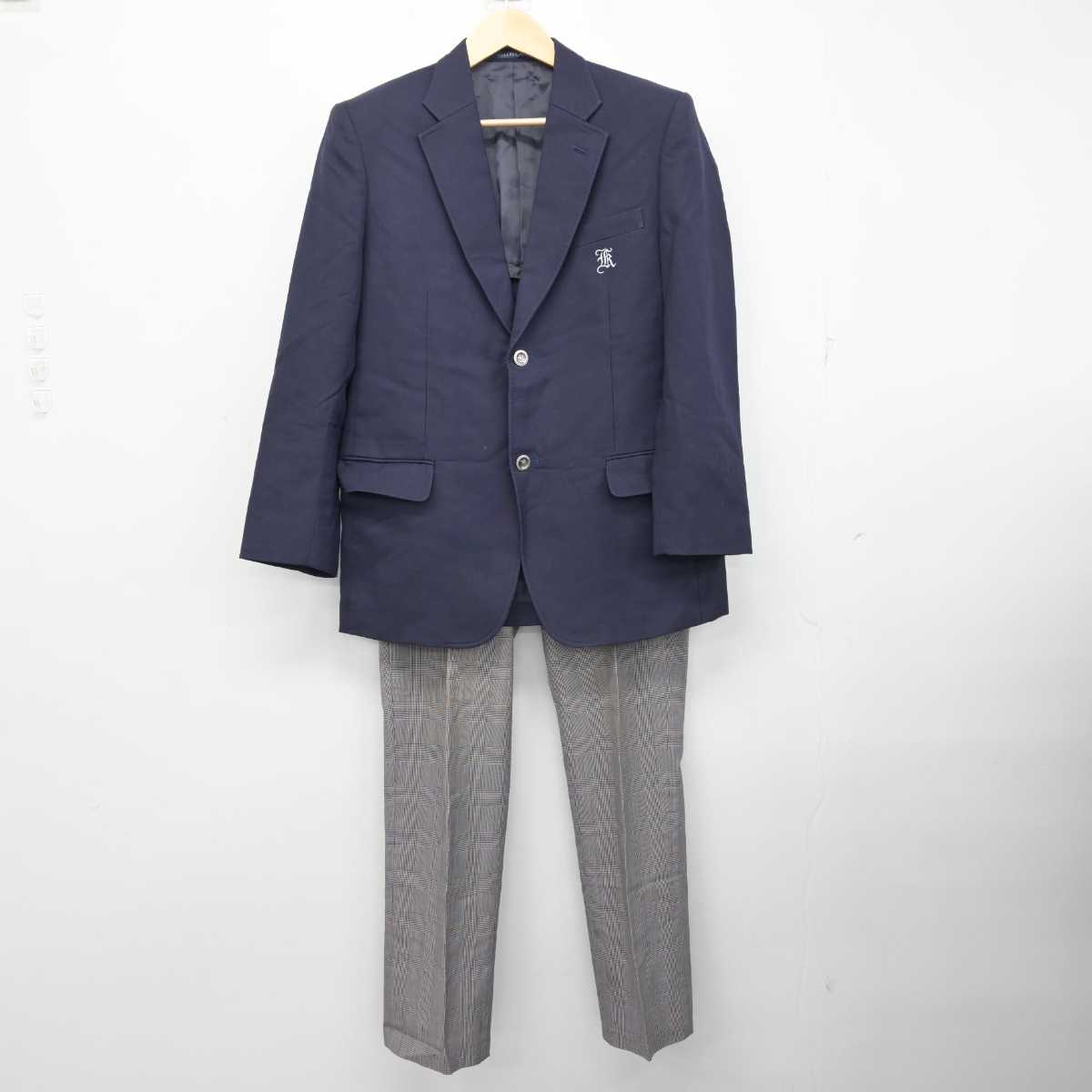 【中古】福岡県 筑水高等学校 男子制服 3点 (ブレザー・ズボン) sf058046