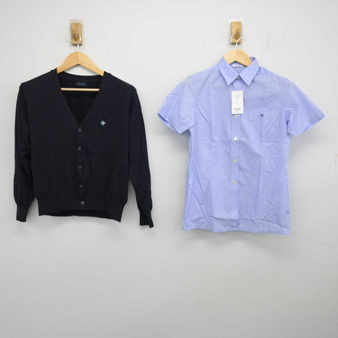 中古】千葉県 四街道北高等学校 女子制服 2点 (ニット・シャツ