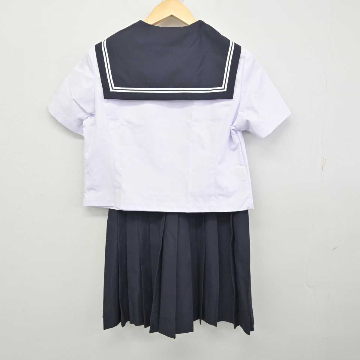 【中古】北海道 千歳高等学校 女子制服 4点 (セーラー服・スカート) sf058058