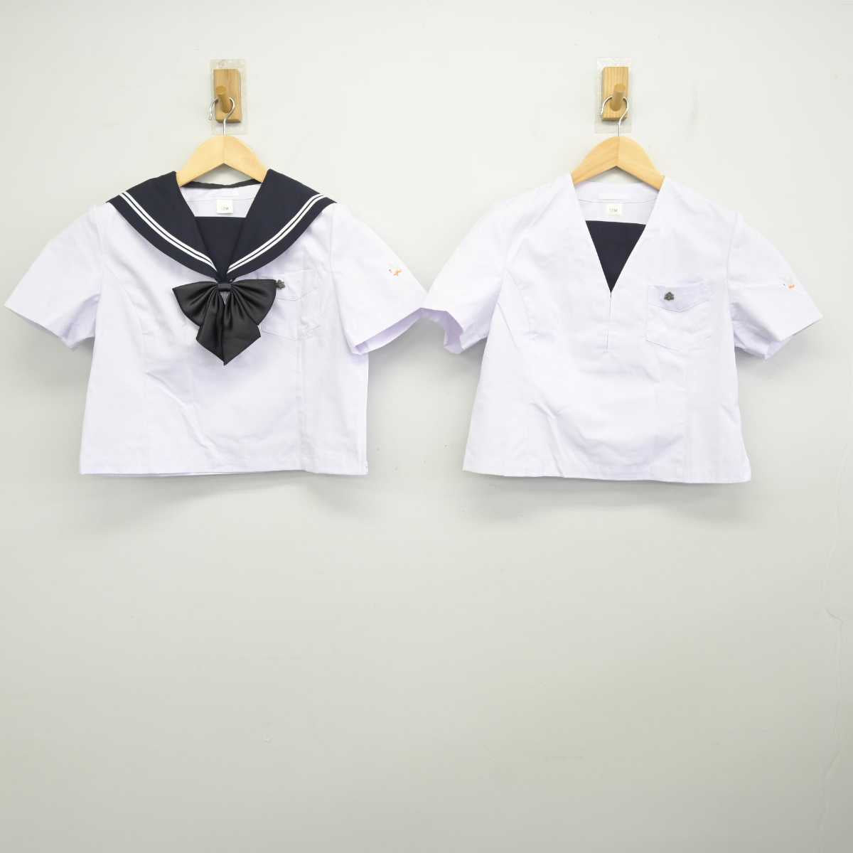 【中古】北海道 千歳高等学校 女子制服 4点 (セーラー服・スカート) sf058058