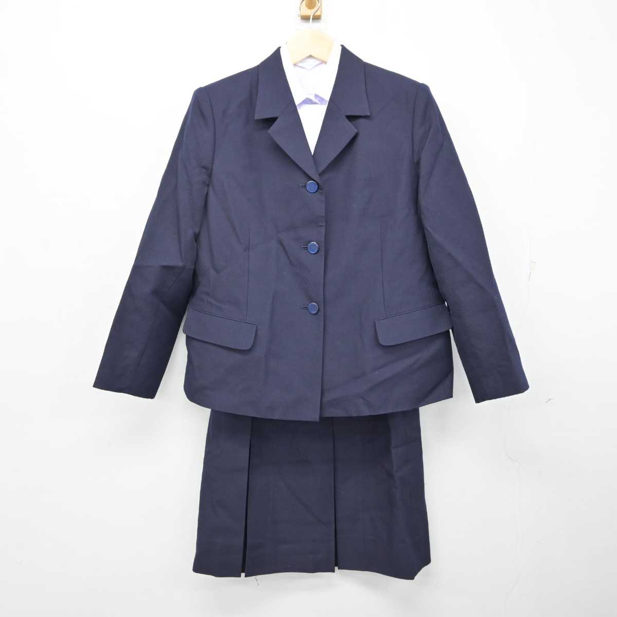 【中古】兵庫県 神戸商業高等学校 女子制服 4点 (ブレザー・ベスト・シャツ・スカート) sf058089