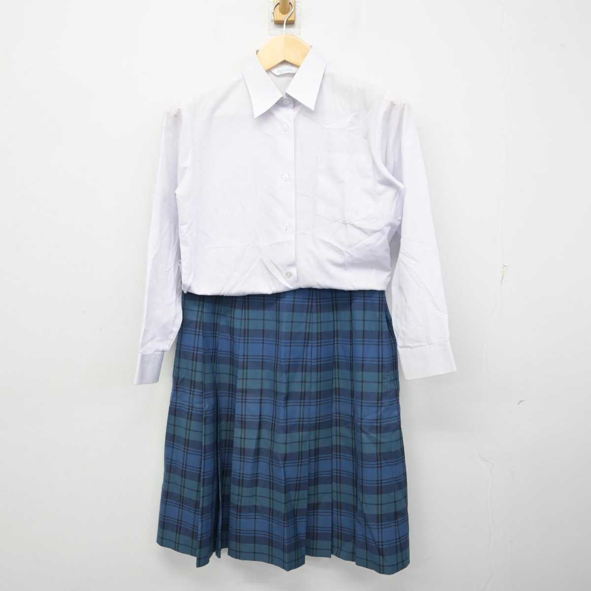 【中古】兵庫県 桃山台中学校 女子制服 3点 (ブレザー・シャツ・スカート) sf058096