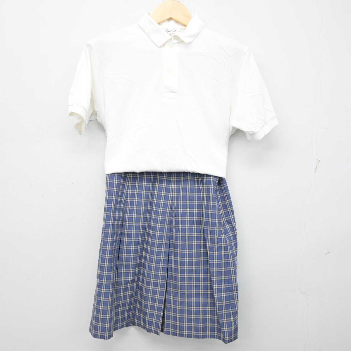 【中古】神奈川県 海西中学校 女子制服 2点 (シャツ・スカート) sf058139