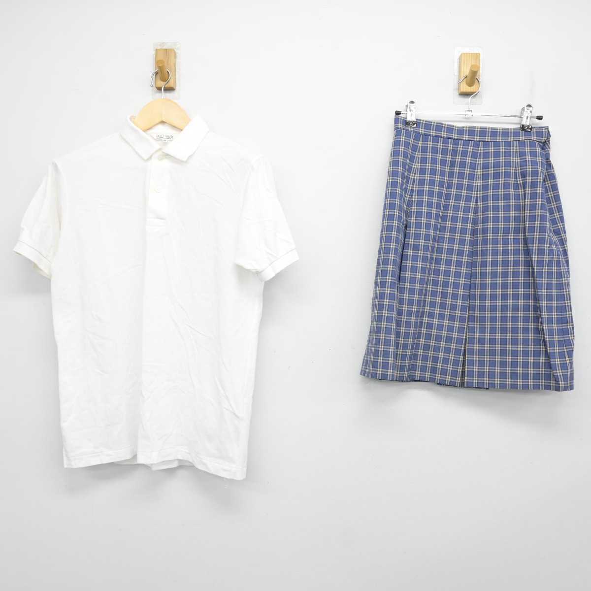 【中古】神奈川県 海西中学校 女子制服 2点 (シャツ・スカート) sf058139