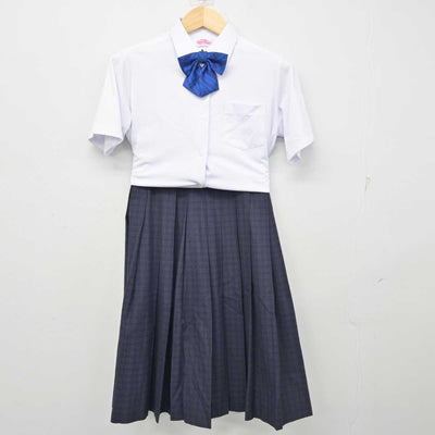 【中古】福岡県 福岡市内中学標準服 女子制服 3点 (シャツ・スカート) sf058141