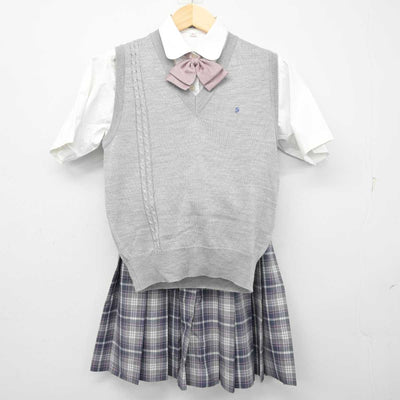 【中古】東京都 白梅学園高等学校/旧制服 女子制服 5点 (ニットベスト・シャツ・スカート) sf058163