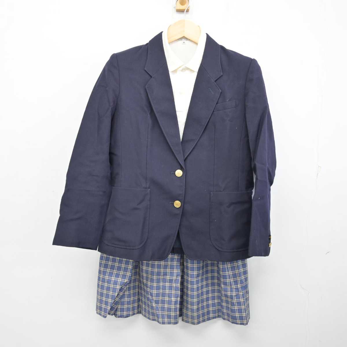 【中古】神奈川県 海西中学校 女子制服 3点 (ブレザー・シャツ・スカート) sf058228