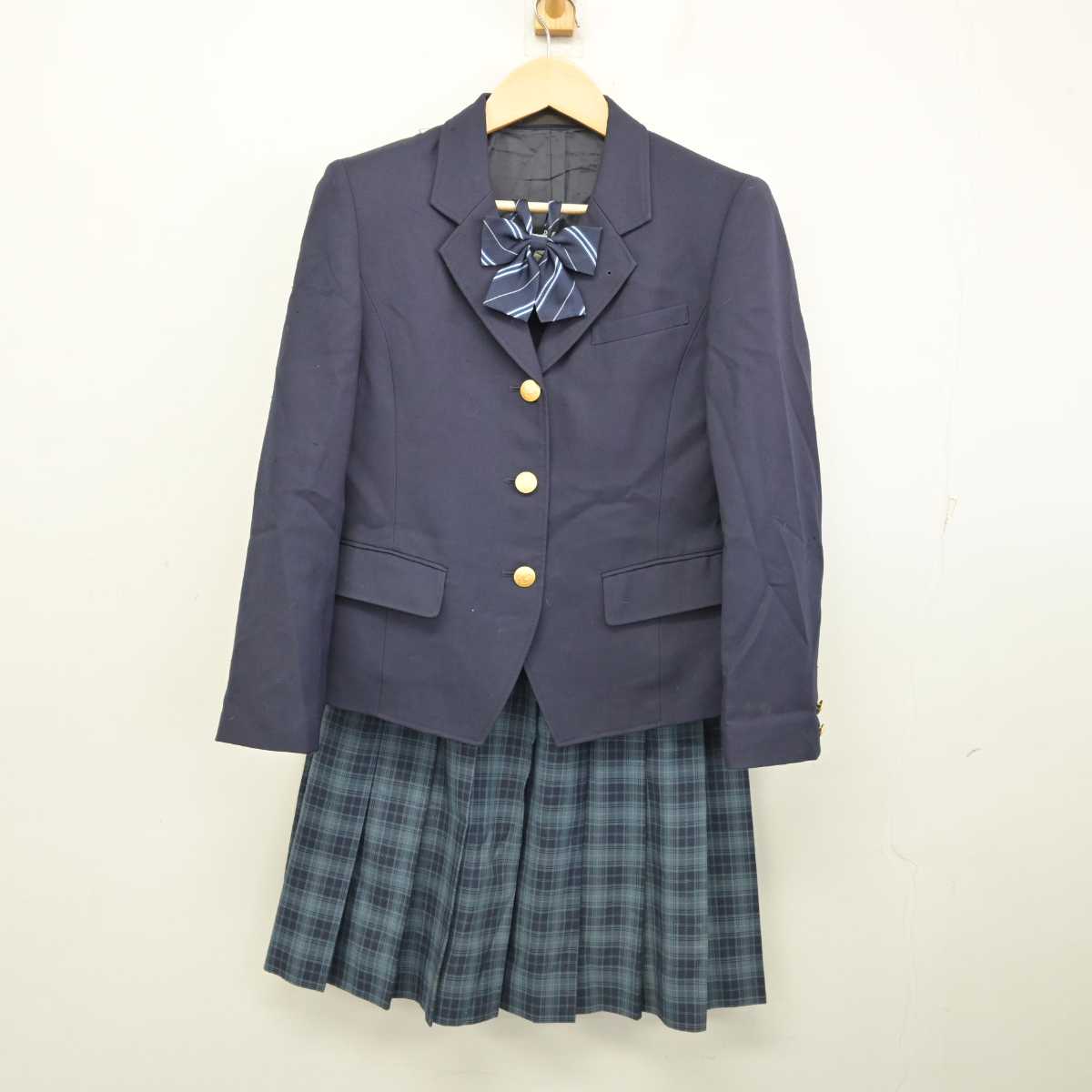 【中古】千葉県 敬愛学園高等学校 女子制服 3点 (ブレザー・スカート) sf058264