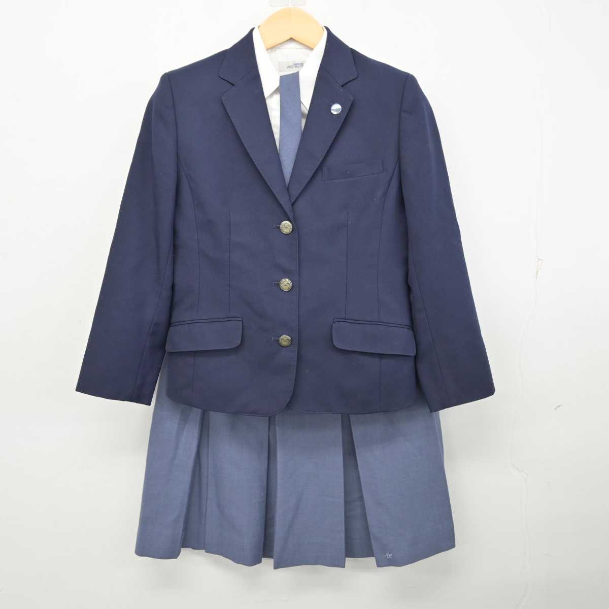 【中古】宮城県 名取北高等学校 女子制服 6点 (ブレザー・ニット・シャツ・スカート) sf058275