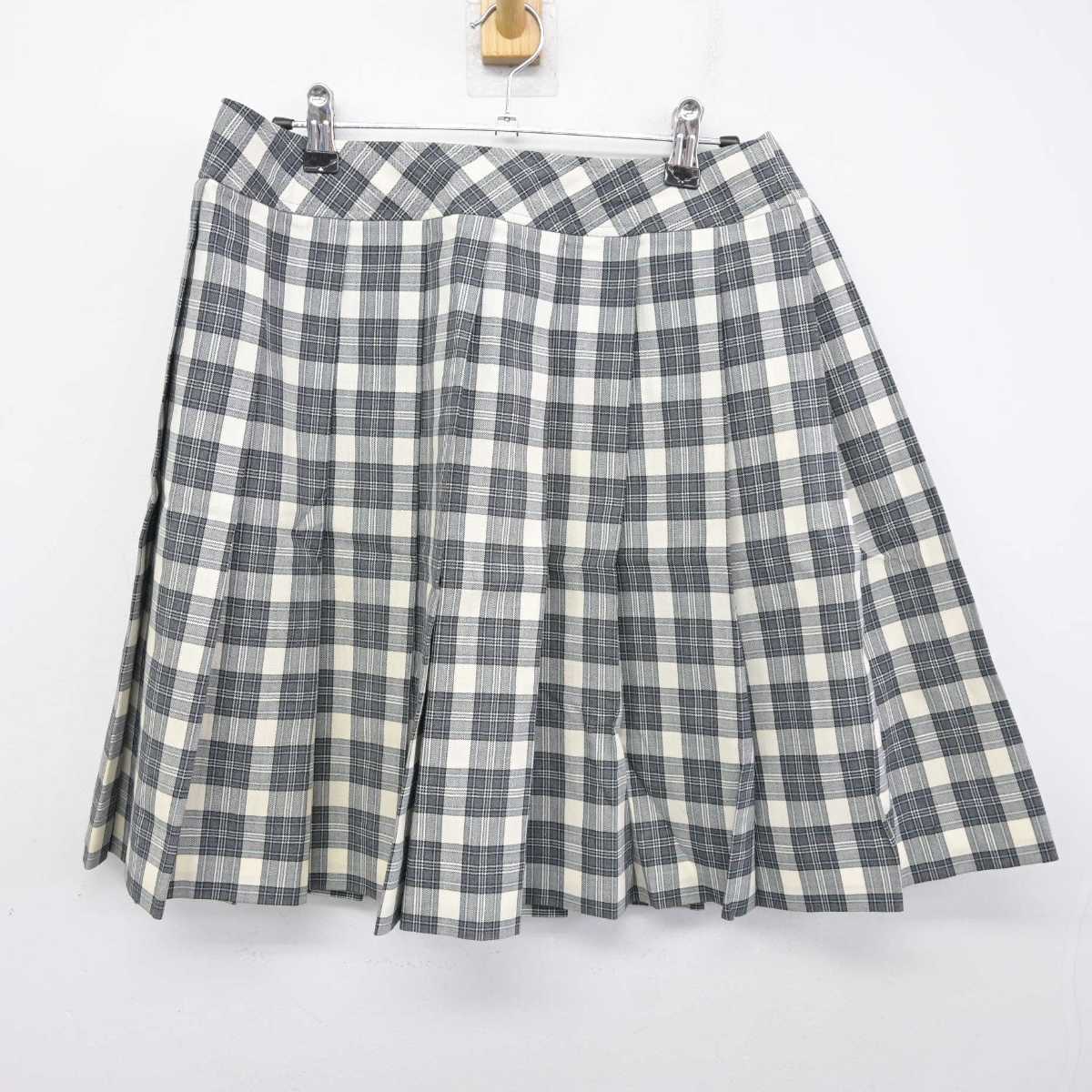 【中古】東京都 日本大学豊山女子高等学校 女子制服 3点 (ニットベスト・シャツ・スカート) sf058305