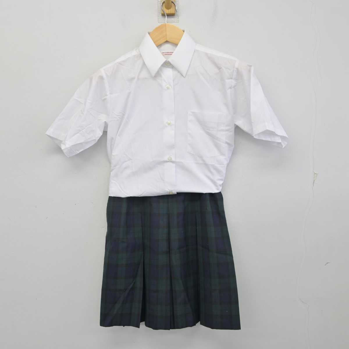 【中古】神奈川県 横浜市立森中学校 女子制服 2点 (シャツ・スカート) sf058354