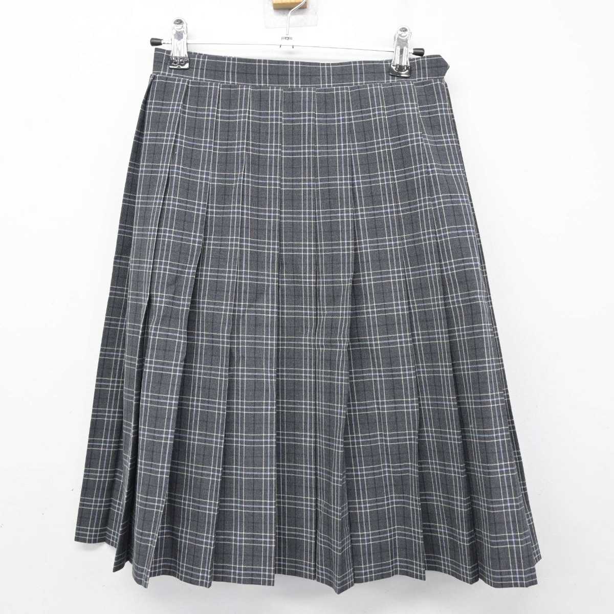 【中古】千葉県 明海中学校 女子制服 3点 (シャツ・スカート) sf058371