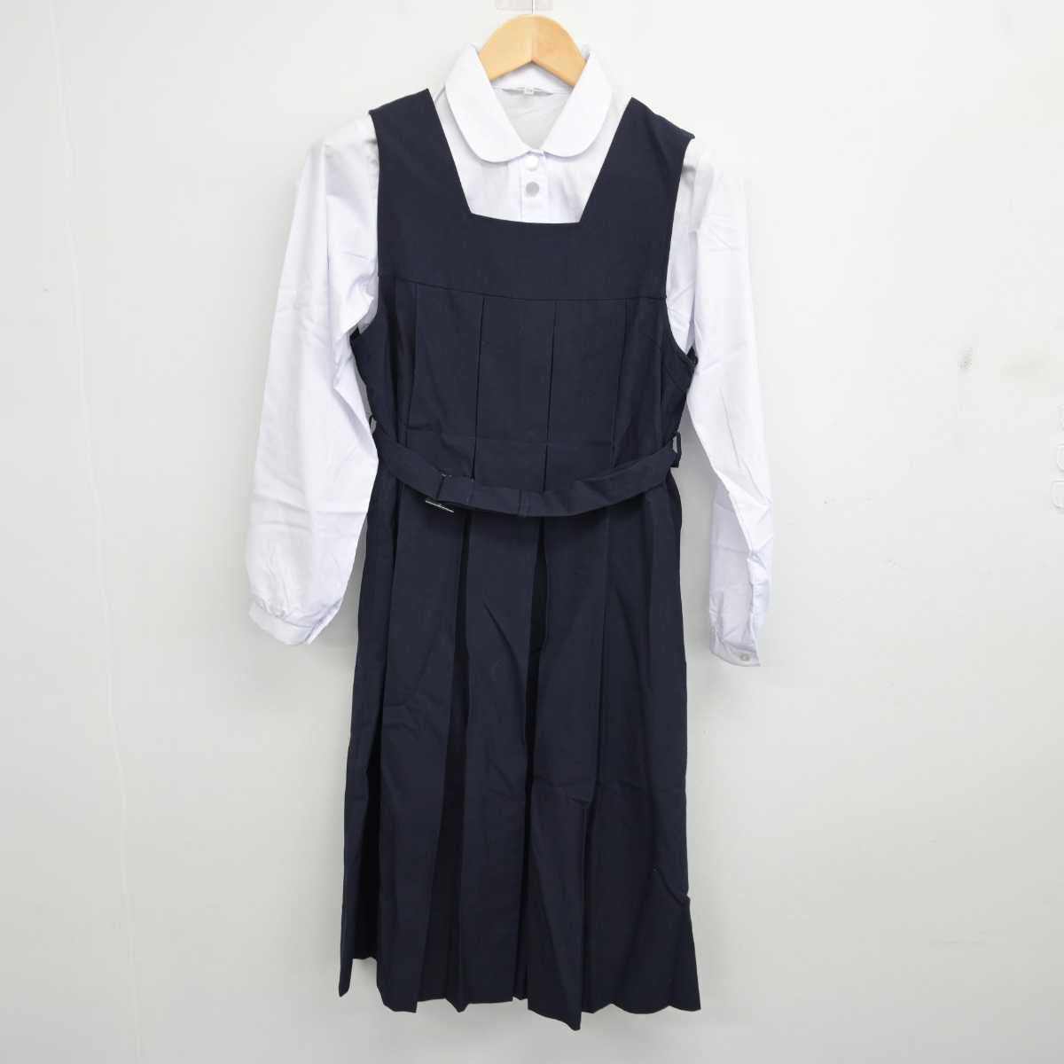 【中古】福岡県 福岡雙葉中学校・高等学校 女子制服 4点 (ブレザー・シャツ・ジャンパースカート) sf058394