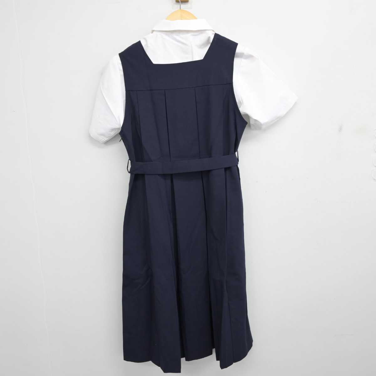 【中古】福岡県 福岡雙葉中学校・高等学校 女子制服 4点 (シャツ・ジャンパースカート) sf058395