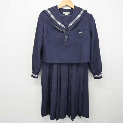 【中古】熊本県 八代高等学校 女子制服 4点 (セーラー服・ジャンパースカート) sf058471