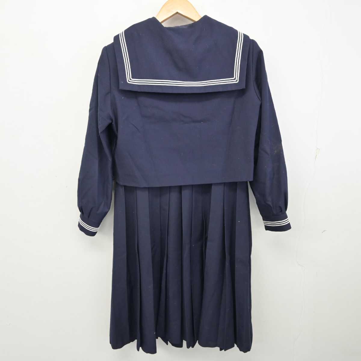 【中古】熊本県 八代高等学校 女子制服 4点 (セーラー服・ジャンパースカート) sf058471