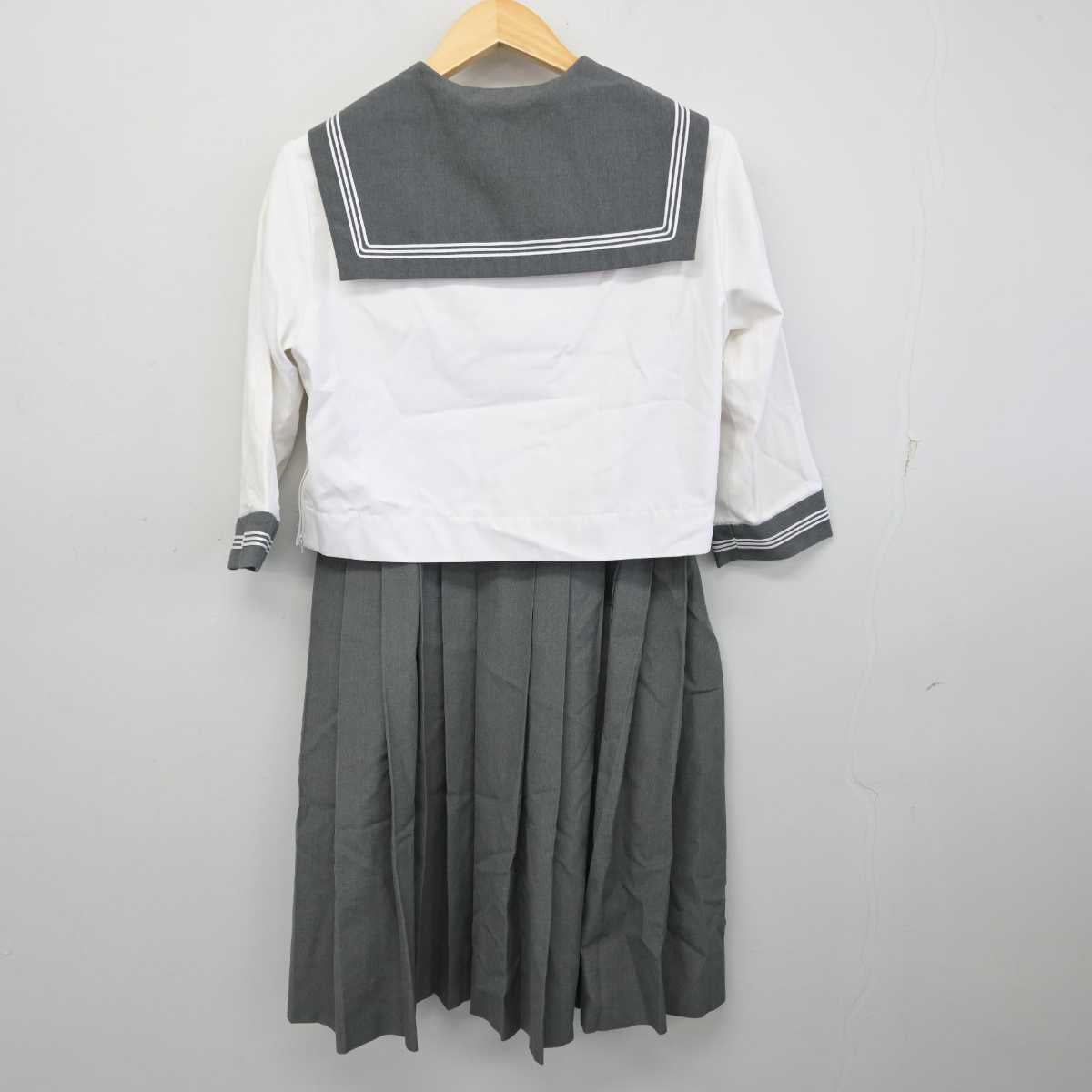 【中古】熊本県 八代高等学校 女子制服 2点 (セーラー服・スカート) sf058473