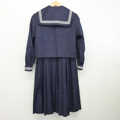 【中古】埼玉県 川口市立西中学校 女子制服 3点 (セーラー服・ジャンパースカート) sf058484