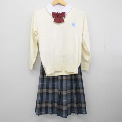 【中古】宮城県 東仙台中学校 女子制服 5点 (ブレザー・ニット・シャツ・スカート) sf058495