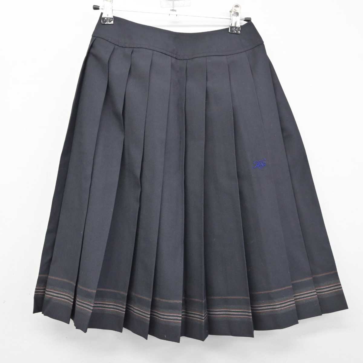 【中古】北海道 北白石中学校 女子制服 3点 (ニットベスト・シャツ・スカート) sf058515