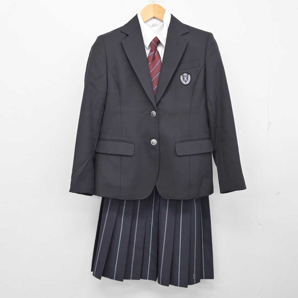 【中古】広島県 如水館高等学校 女子制服 5点 (ブレザー・シャツ・スカート) sf058586