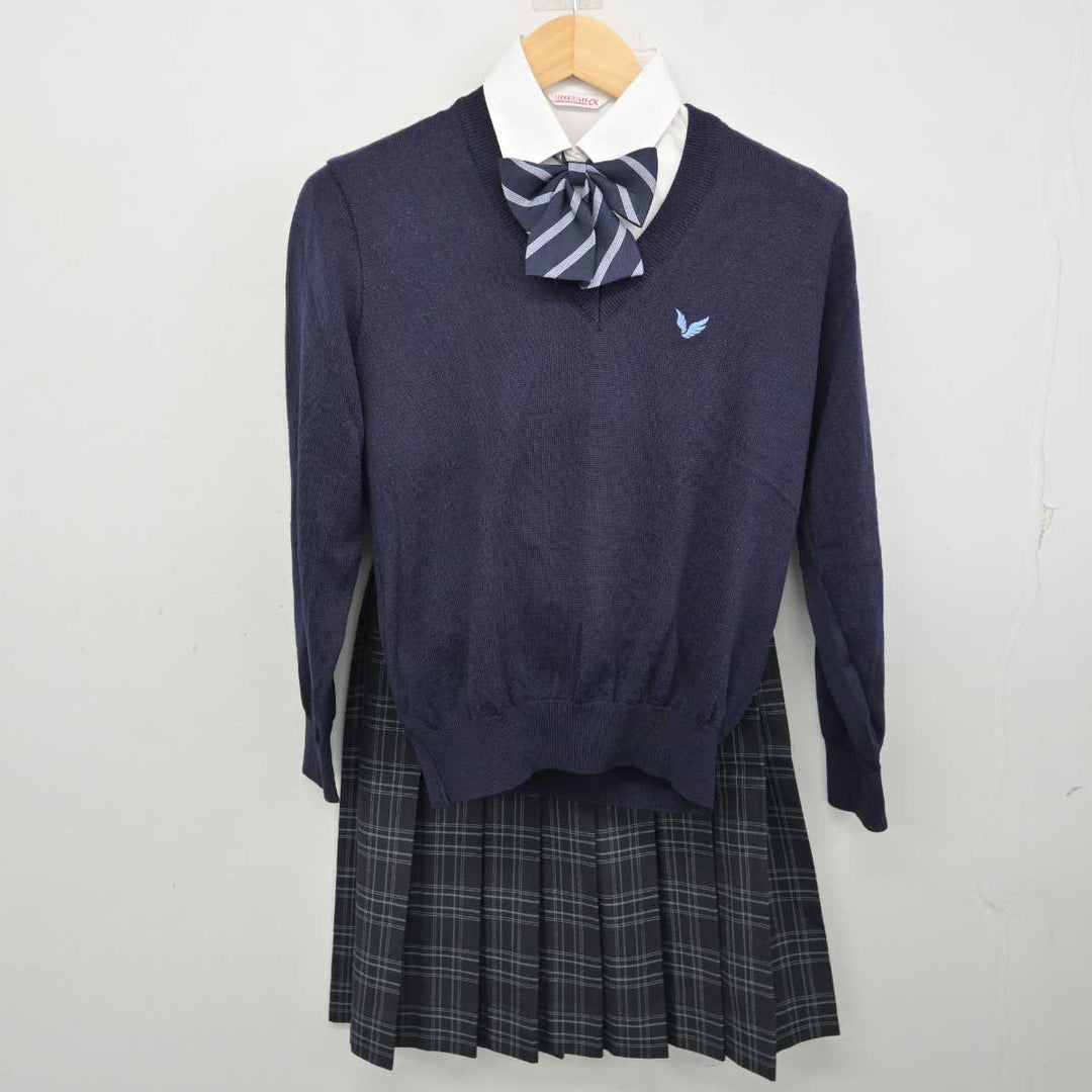 【中古】大阪府 懐風館高等学校 女子制服 6点 (ブレザー・ニット・シャツ・スカート) sf058612 | 中古制服通販パレイド