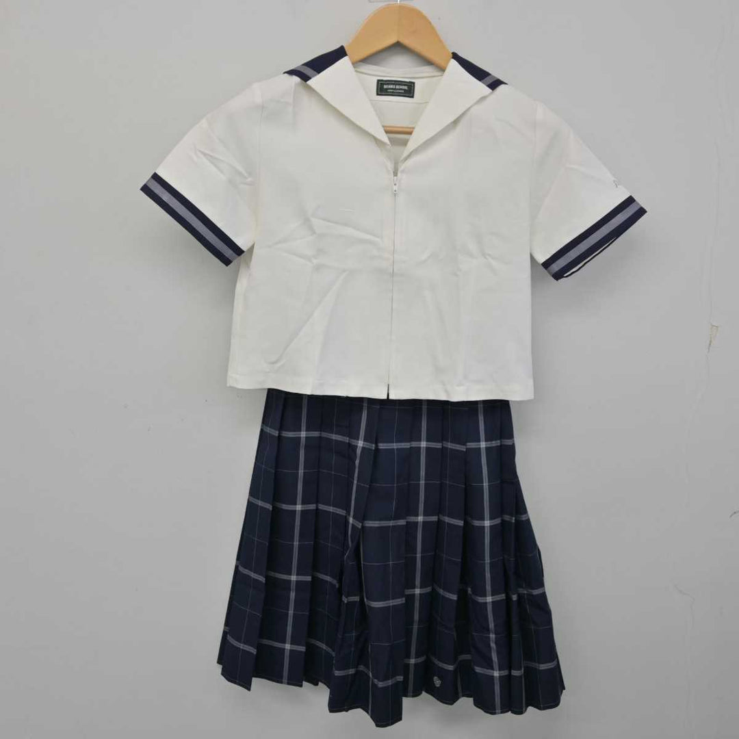 【中古】東京都 武蔵野大学中学校・高等学校 女子制服 3点 (セーラー服・シャツ・スカート) sf058638