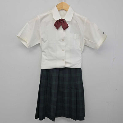 【中古】千葉県 東邦大学付属 東邦中学校・高等学校 女子制服 3点 (シャツ・スカート) sf058642