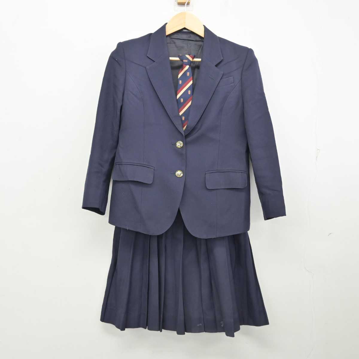 【中古】広島県 広島観音高等学校 女子制服 4点 (ブレザー・スカート) sf058674