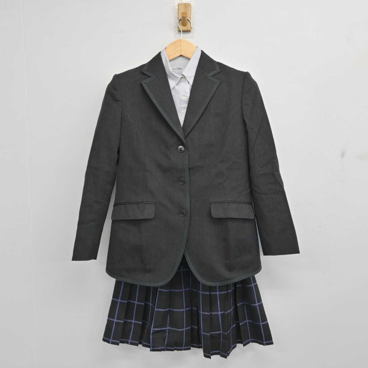 【中古】東京都 嘉悦学園かえつ有明中学校 女子制服 5点 (ブレザー・シャツ・スカート) sf058690