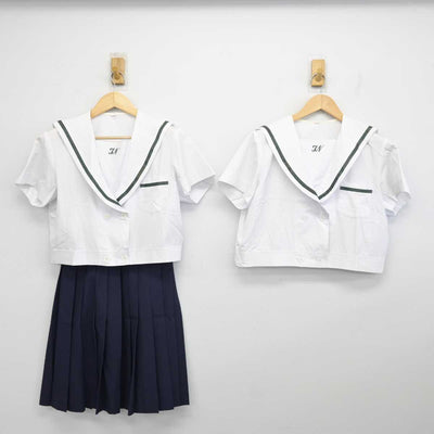 【中古】奈良県 高田西中学校 女子制服 3点 (セーラー服・スカート) sf058691