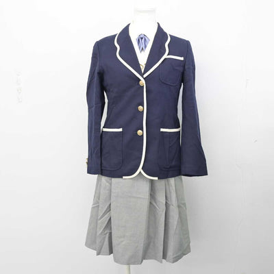 【中古】神奈川県 聖セシリア女子高等学校 女子制服 5点 (ブレザー・ベスト・シャツ・スカート) sf058703