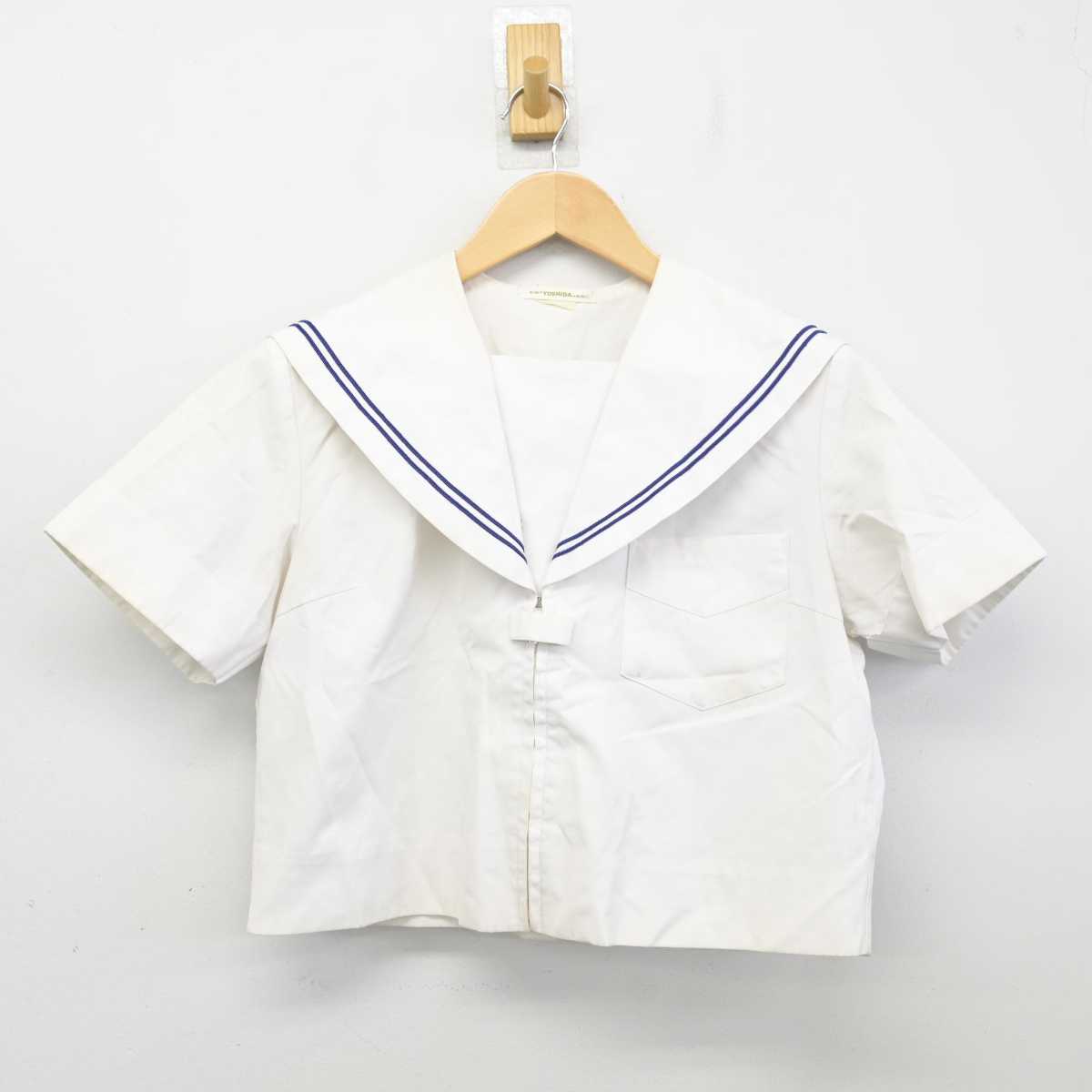 【中古】大阪府 喜連中学校 女子制服 2点 (セーラー服・スカート) sf058715