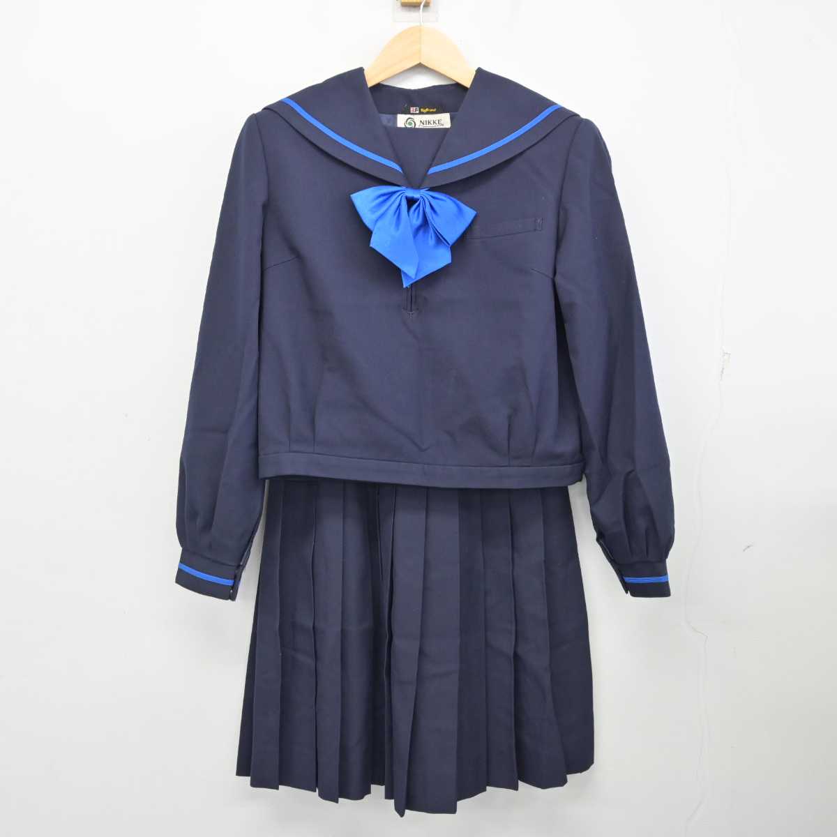 【中古】石川県 津幡南中学校 女子制服 3点 (セーラー服・スカート) sf058720