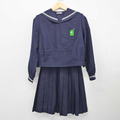 【中古】石川県 金沢市立西南部中学校 女子制服 3点 (セーラー服・スカート) sf058721