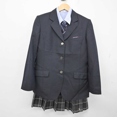 【中古】栃木県 上三川高等学校 女子制服 5点 (ブレザー・ニット・シャツ・スカート) sf058727