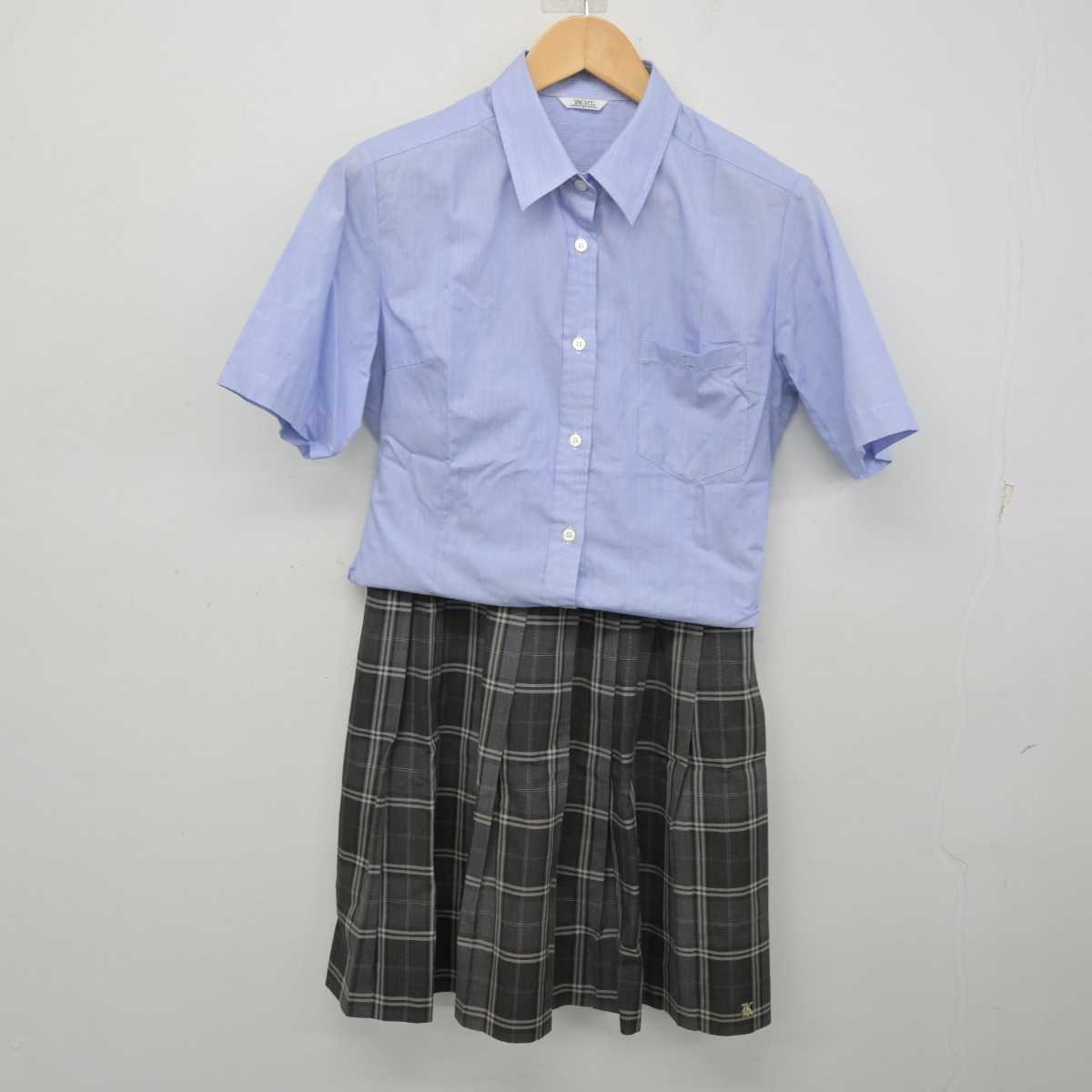 【中古】栃木県 上三川高等学校 女子制服 2点 (シャツ・スカート) sf058728