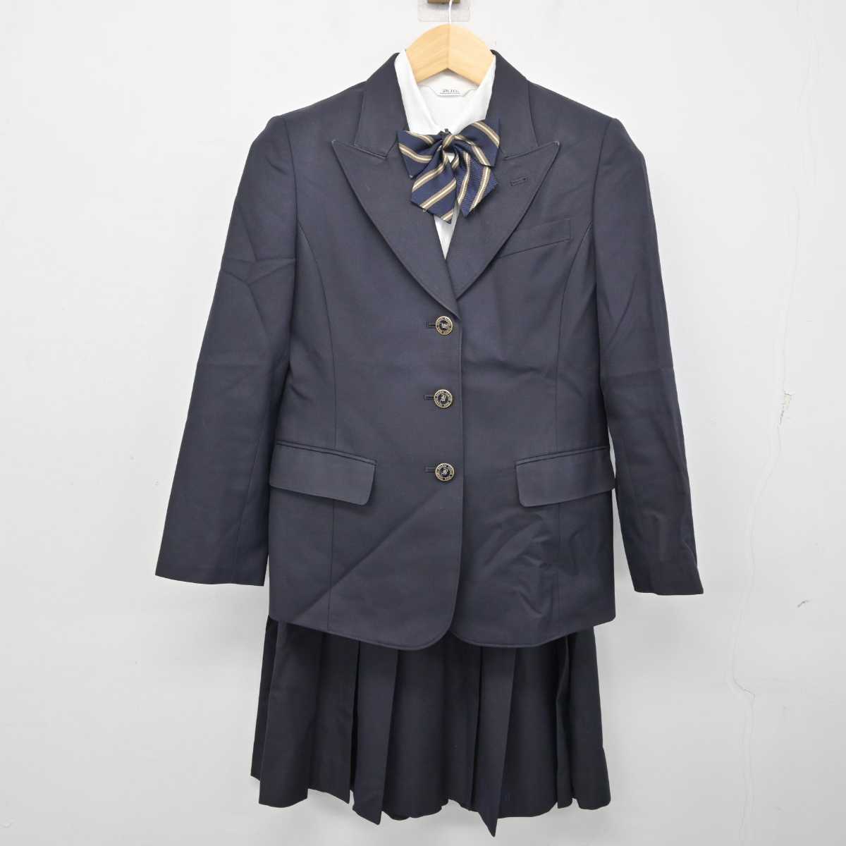 【中古】新潟県 万代高等学校 女子制服 4点 (ブレザー・シャツ・スカート) sf058730