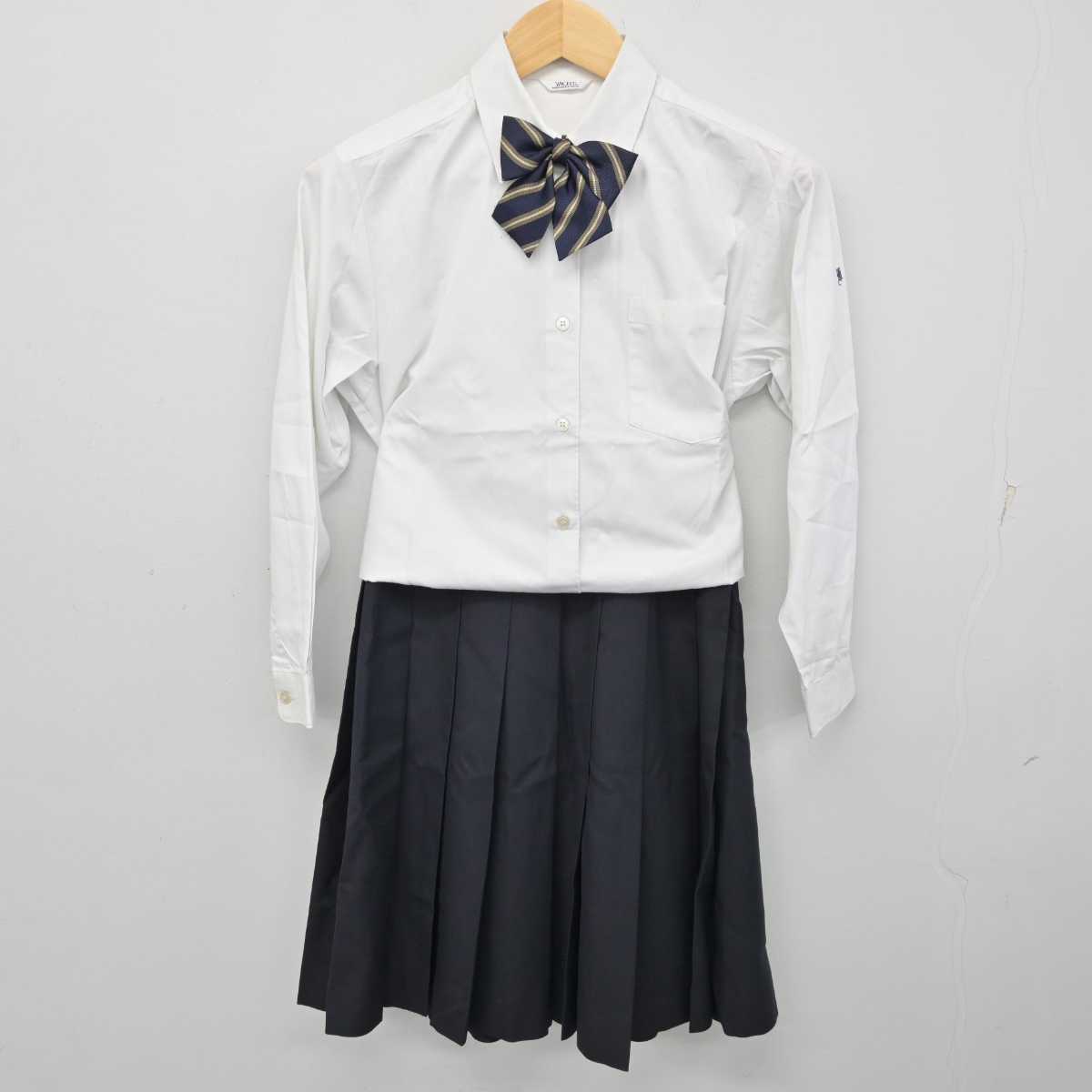 【中古】新潟県 万代高等学校 女子制服 4点 (ブレザー・シャツ・スカート) sf058730