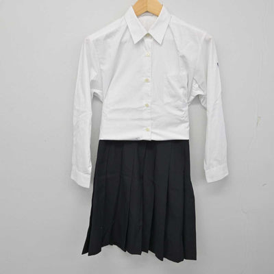 【中古】新潟県 万代高等学校 女子制服 3点 (ニットベスト・シャツ・スカート) sf058731