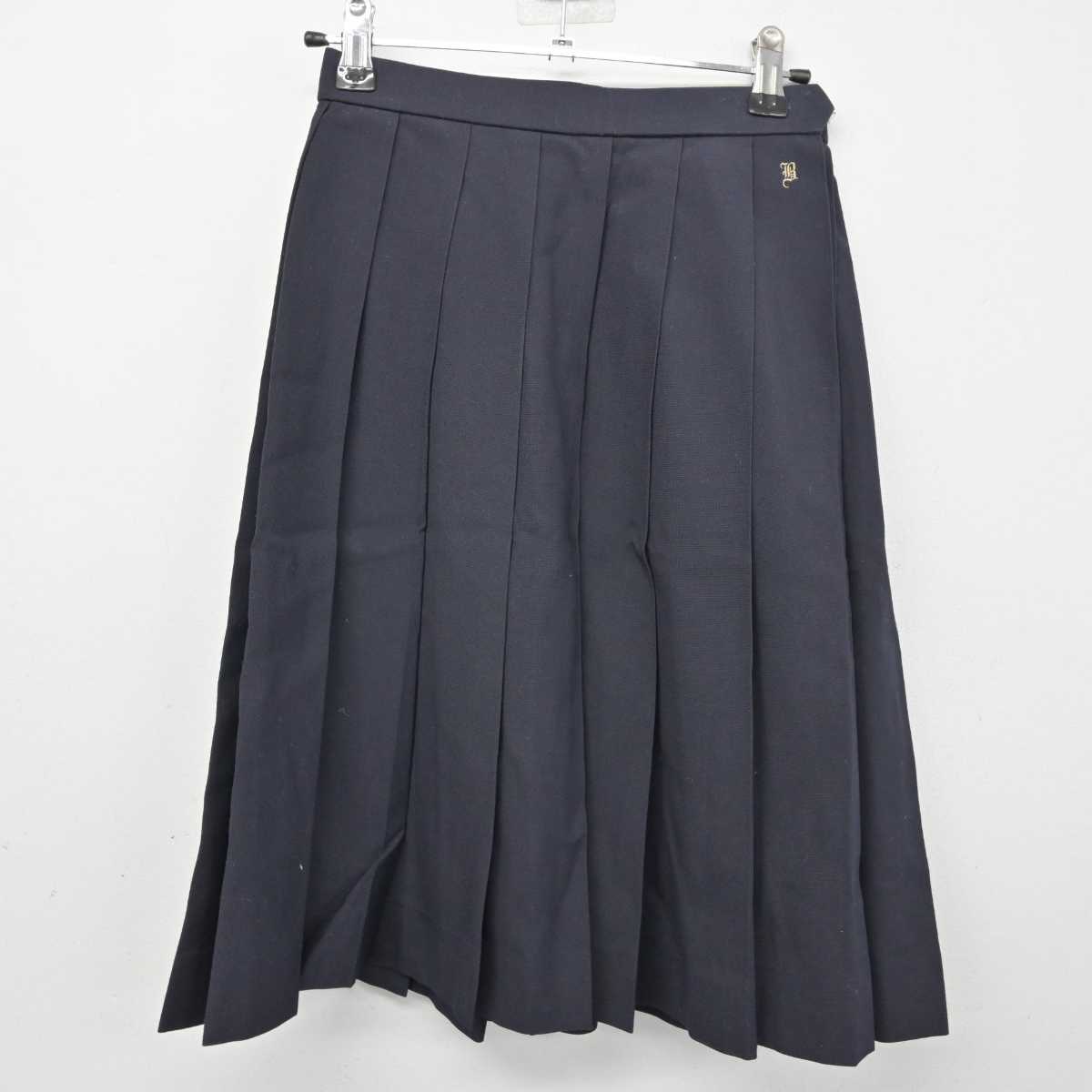 【中古】新潟県 万代高等学校 女子制服 3点 (ニットベスト・シャツ・スカート) sf058731