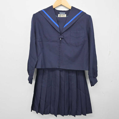 【中古】兵庫県 自由が丘中学校 女子制服 2点 (セーラー服・スカート) sf058733