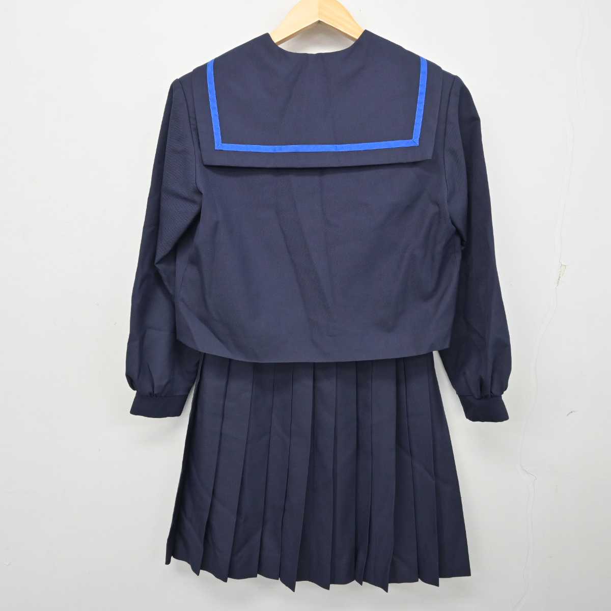 【中古】兵庫県 自由が丘中学校 女子制服 2点 (セーラー服・スカート) sf058733