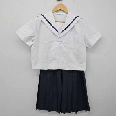 【中古】兵庫県 自由が丘中学校 女子制服 2点 (セーラー服・スカート) sf058735