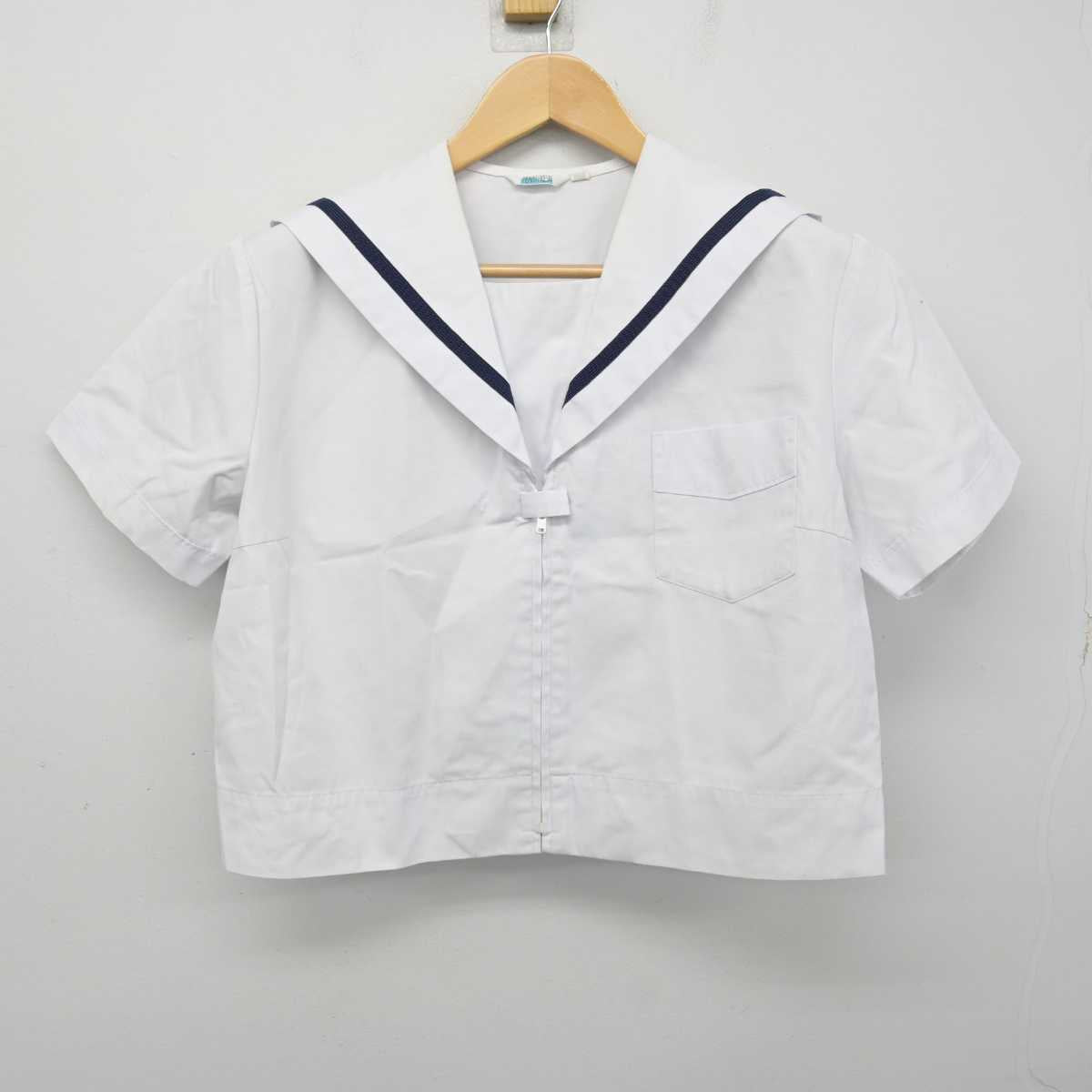 【中古】兵庫県 自由が丘中学校 女子制服 2点 (セーラー服・スカート) sf058735